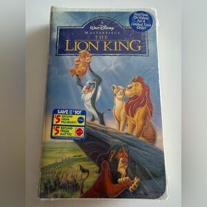 The Lion King - New Sealed! VHS Disney 1995 Video Tape Masterpiece VTG Clamshell